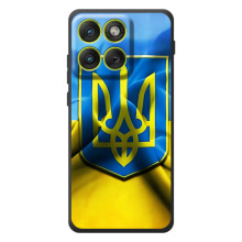 Чехол с картинкой (Патриотический ГЕРБ) на Motorola Edge 70 (Герб и Флаг Украины)
