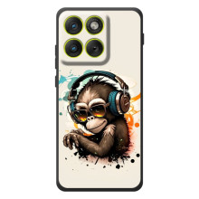 Чохол з Мавпами Motorola Edge 70 - (AlphaPrint) (Макака в навушниках)