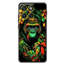 Чохол з Мавпами Motorola Edge 70 - (AlphaPrint) (Мавпа в квітах)