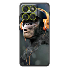 Чохол з Мавпами Motorola Edge 70 - (AlphaPrint) (В навушниках)