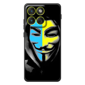 Чохол з Українською символікою на Motorola Eдж 70 – Анонімус  патріот