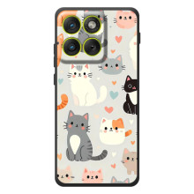 Чохол з малюнком кіт на Motorola Edge 70 – Колаж котів