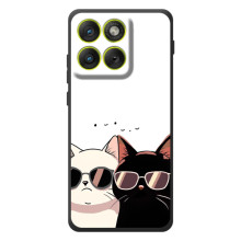 Чохол з малюнком кіт на Motorola Edge 70 – Коти в окулярах