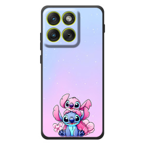 Чехол с рисунком Стич для Motorola Edge 70 – Энджл и Стич