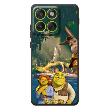Печатный чехол с принтом Шрек для Motorola Edge 70 – Шрек и Фиона