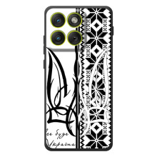 Чехол с украинским гербом на Motorola Edge 70 – Герб с вишивкой