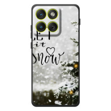 Новогодние, Праздничные Чехлы для Motorola Edge 70 - 2024 год (Let it snow)
