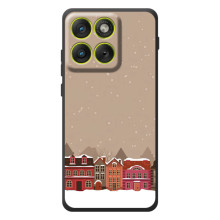 Новогодние, Праздничные Чехлы для Motorola Edge 70 - 2024 год (Зимний город)