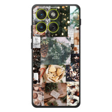 Різдвяні, Святкові Чохли для Motorola Эд $\overline{ж}70 (Різдвяний колаж)