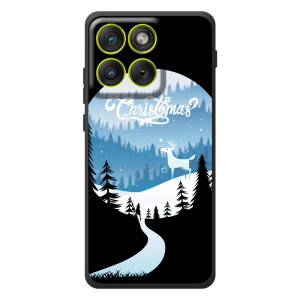 Силиконовый бампер на рождество для Motorola Edge 70 (Рождественский Олень)