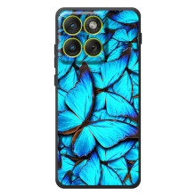 Силиконовый бампер с картинкой животных для Motorola Edge 70 (Крылья бабочек)