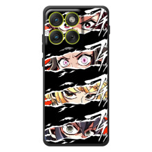 Силиконовые чехлы с глазами Anime для Мо Motorola Edge 70 – Глаза на чорном