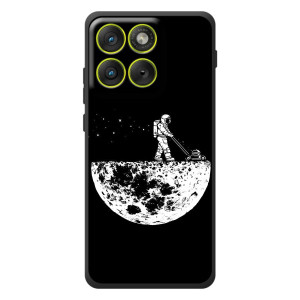 Силиконовый Чехол с принтом "Космонавты" на Motorola Edge 70 – Космонавт