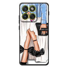 Силиконовый Чехол на Motorola Edge 70 с картинкой Стильных Девушек (Мода)