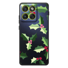 Зимні Чохли для Motorola Эд $\overline{ж}70 - прозорий фон (Різдвяний фон)