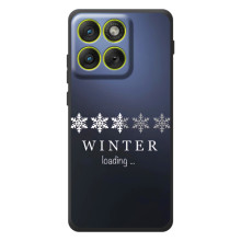 Зимні Чохли для Motorola Эд $\overline{ж}70 - прозорий фон (Winter loading)