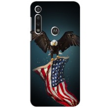 Чехол Флаг USA для Motorola G Pawer – Орел и флаг