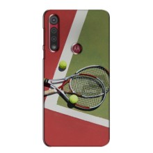 Чохли з прінтом Спортивна тематика для Motorola G8 Play – Ракетки теніс