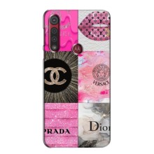 Чехол (Dior, Prada, YSL, Chanel) для Motorola MOTO G8 Play (Модница)