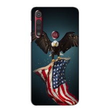 Чехол Флаг USA для Motorola G8 Play – Орел и флаг