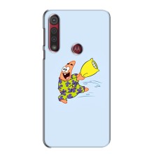 Чохол з картинкою Патрік на Motorola MOTO G8 Play (Патрік із подушкою)