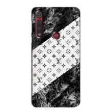 Чехол Стиль Louis Vuitton на Motorola MOTO G8 Play (LV на белом)