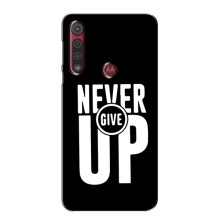 Силиконовый Чехол на Motorola MOTO G8 Play с картинкой Nike – Never Give UP