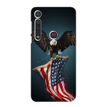 Чехол Флаг USA для Motorola G8 Plus – Орел и флаг