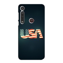 Чехол Флаг USA для Motorola G8 Plus (USA)