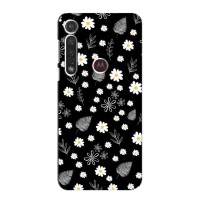 Чехлы с тематикой "ЦВЕТЫ" на Motorola G8 Plus – цветение на чорном