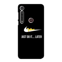 Силиконовый Чехол на Motorola MOTO G8 Plus с картинкой Nike – Later