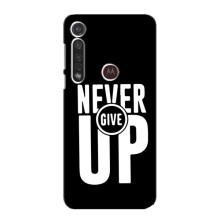 Силиконовый Чехол на Motorola MOTO G8 Plus с картинкой Nike – Never Give UP