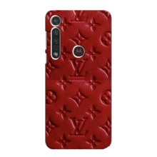 Текстурный Чехол Louis Vuitton для Мото Джи 8 Плюс – Красный ЛВ