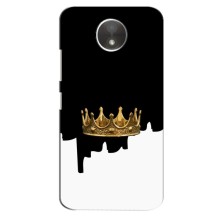 Чехол (Корона на чёрном фоне) для Мото С Плюс – Золотая корона