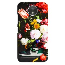Брендновые Чехлы для Motorola Moto C (XT1750) - (PREMIUMPrint) (Nike цветы)