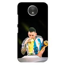 Чехлы для Motorola Moto C (XT1750) (Leo чемпион) (AlphaPrint) (Кубок Месси)