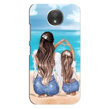 Чехол с печатью для Motorola Moto C (XT1750) - (Мама с ребенком) (AlphaPrint) (Мама с доченькой)