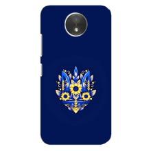 Чехлы для Motorola Moto C (XT1750)  Укр. Символика (AlphaPrint) (Цветочный Герб)