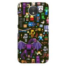 Чехол Майнкрафт на Motorola Moto C (XT1750) (AlphaPrint) Minecraft (Коллаж Майнкрафт)
