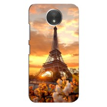 Чехол Эйфелева Башня для Motorola Moto C (XT1750) - (AlphaPrint) (Солнечная башня)