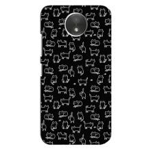 Чехол с принтом для Motorola Moto C (XT1750) (AlphaPrint) Модные коты (Меленькие котики)