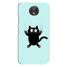Чехол с принтом для Motorola Moto C (XT1750) (AlphaPrint) Модные коты (Падающий кот)