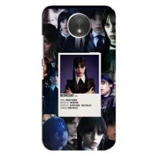 Чехлы Венсдей на Motorola Moto C (XT1750) Уэнсдей (AlphaPrint) (коллаж Уэнздей)