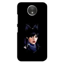 Чехлы Венсдей на Motorola Moto C (XT1750) Уэнсдей (AlphaPrint) (серьезная Уэнздей)