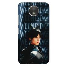 Чехлы Венсдей на Motorola Moto C (XT1750) Уэнсдей (AlphaPrint) (Уэнздей кошка)