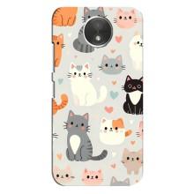 Чехол с рисунком кот на Motorola Moto C (XT1750) (Коллаж котов)
