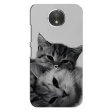 Чехол с рисунком кот на Motorola Moto C (XT1750) (Пара котов)