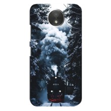 Новогодние, Праздничные Чехлы для Motorola Moto C (XT1750) - 2024 год (Зимний поезд)