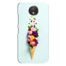 Чехлы с тематикой "ЦВЕТЫ" на Motorola Moto C (XT1750) – Цветок-мороженное
