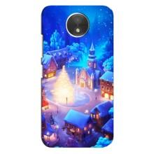 Рождественские Чехлы для Motorola Moto C (XT1750) (VPrint) (Рождественский город)